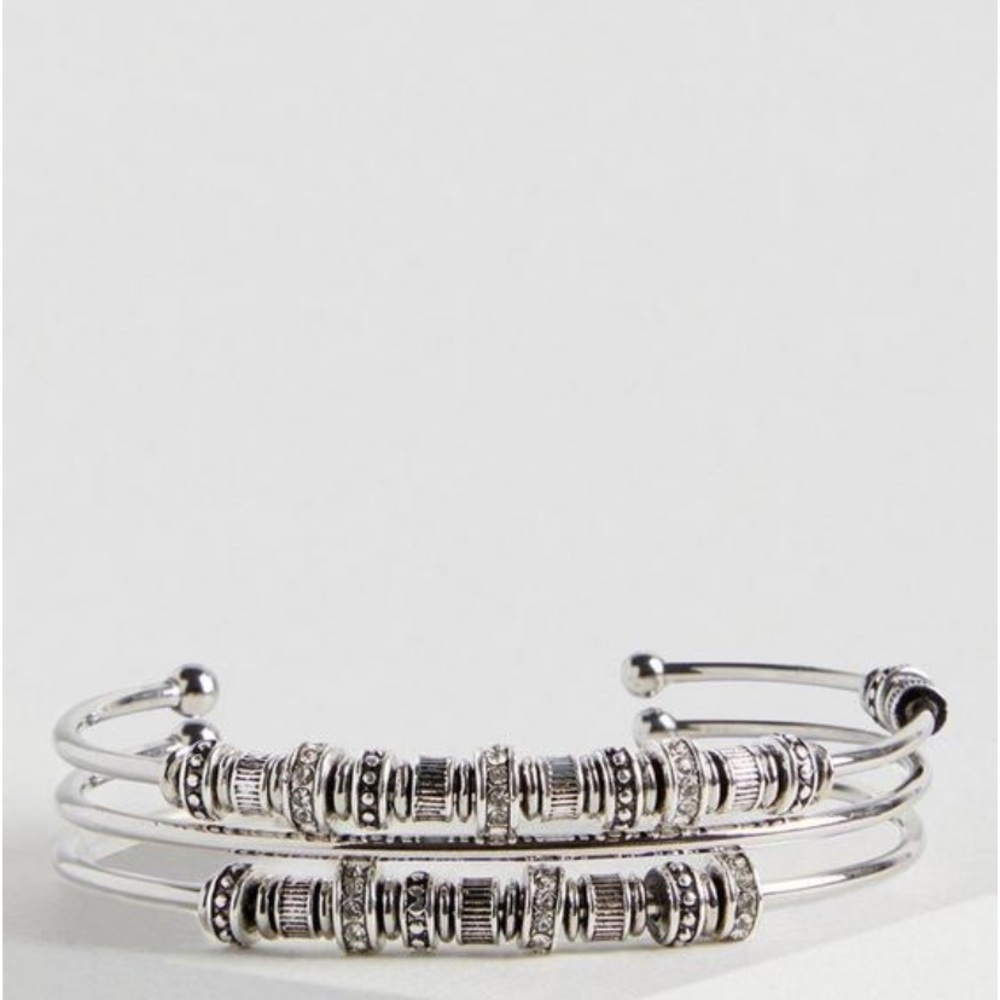 Torrid Beaded Base Metal Delicate Beaded Detail Cuff Bracelet